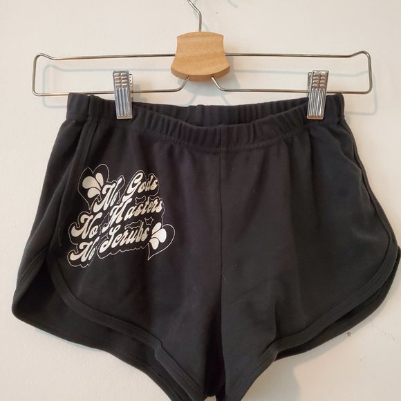 No Gods No Masters No Scrubs Booty Shorts size S - Picture 2 of 4